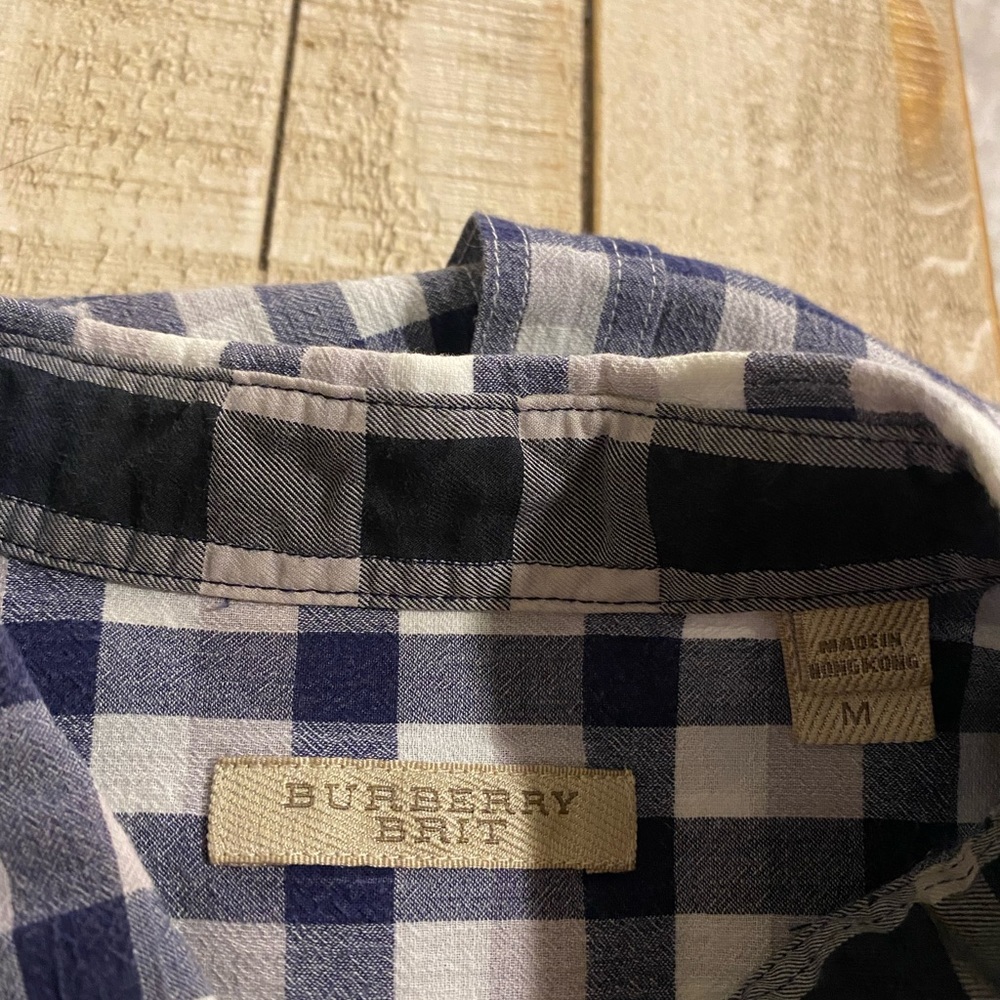 Mens Burberry Short Sleeve Button Up